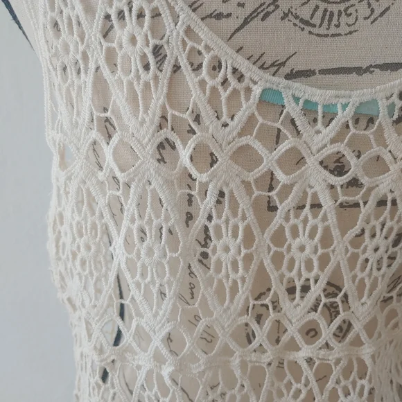 Maurices Cream Crochet Lace Tank Top - Picture 9 of 9